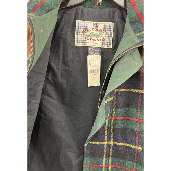 VintageGap MTN. Country Plaid Vest Women's Sz. XS New Old Stock Hooded w/Leathe - Picture 4 of 7